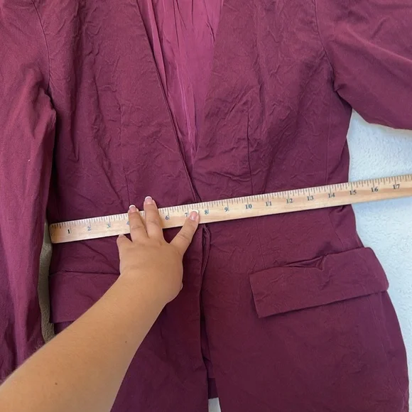 House of‎ CB 'Theodora' Wine Deep V Blazer NWOT size M - Picture 10 of 12